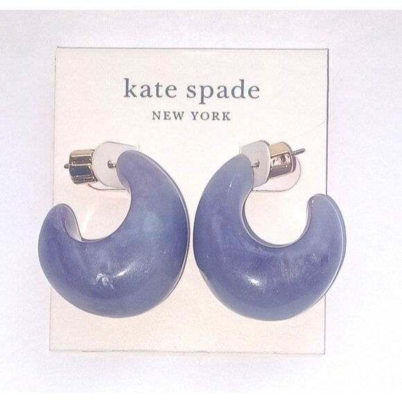kate spade Jewelry - Kate Spade New York - Adore-Ables -Huggies Hoop Earrings - Blue multi -NWT - $58